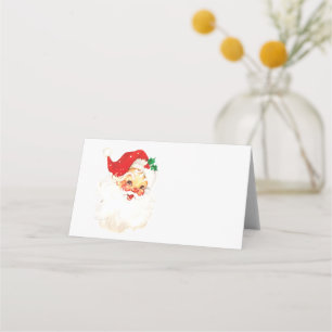 Vintage Retro Jolly Old Santa Claus Christmas Place Card
