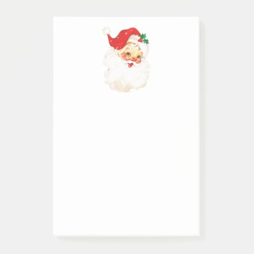 Vintage Retro Jolly Old Santa Claus Christmas Post_it Notes