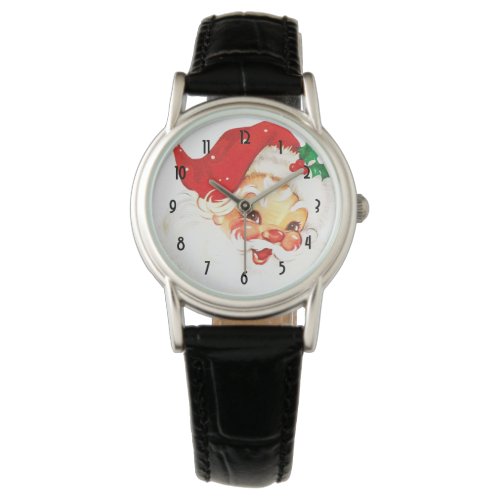 Vintage Retro Jolly Old Santa Claus Christmas Watch