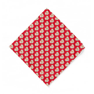 Vintage Retro Jolly Santa Claus Christmas Bandana