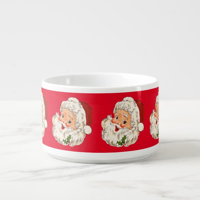 Vintage Retro Jolly Santa Claus Christmas Bowl (Center)