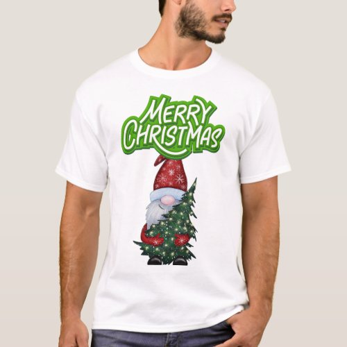 Vintage Retro Jolly Santa Claus Christmas T_Shirt