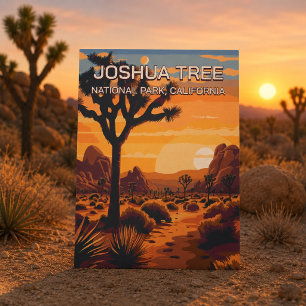 Vintage Retro Joshua Tree National Park California Postcard