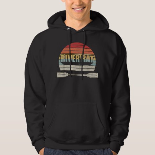 Vintage Retro Kayaking And Canoeing River Rat Hoodie