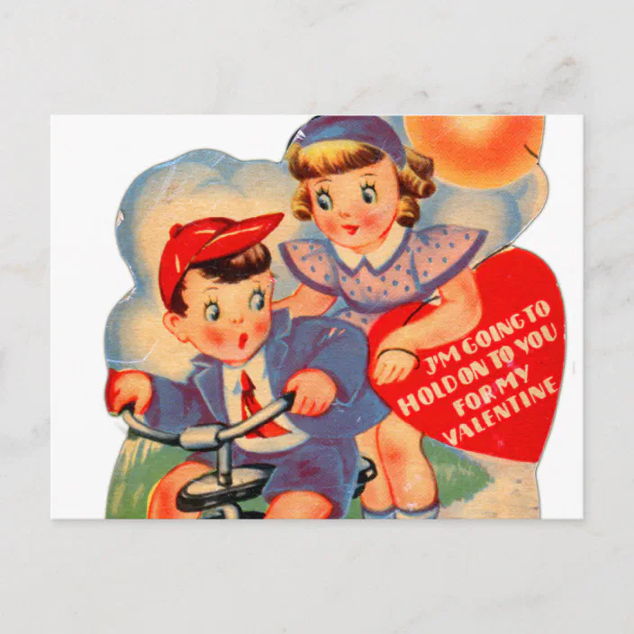 German Vintage Kids Children Postcard, Girl Boy Postcard