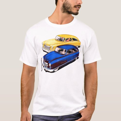 Vintage Retro Kitsch Car Nash Ambassador Art T_Shirt