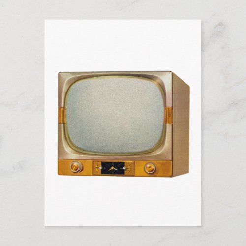 Vintage Retro Kitsch TV Television Set Postcard