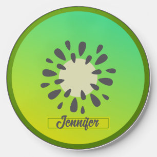 Vintage Retro Kiwi Fruit Slice Wireless Charger