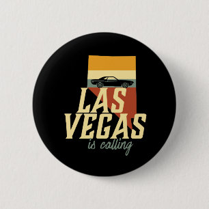Vintage Retro Las Vegas Nevada USA City Map Button
