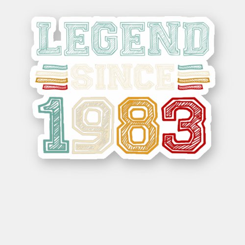Vintage Retro Legend Since 1983 Sticker