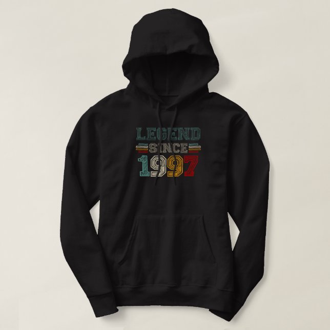 Vintage Retro Legend Since 1997 Hoodie (Design Front)