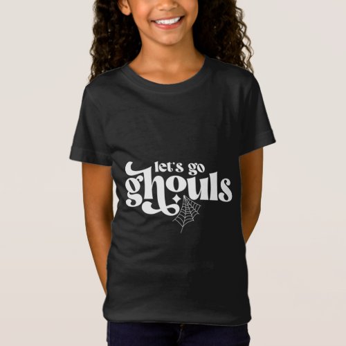 Vintage Retro Lets Go Ghouls Halloween Outfit Cos T_Shirt