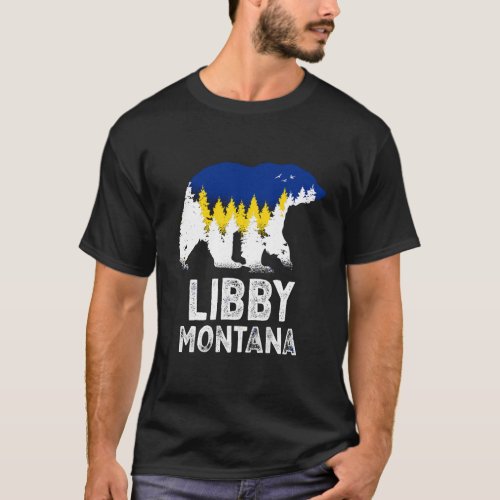 Vintage Retro Libby Montana Grizzly Bear Mt Vacati T_Shirt