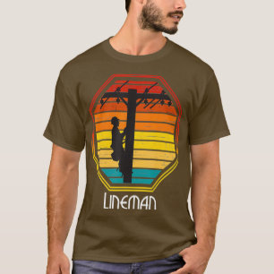 Vintage Retro Lineman Shirt Line Worker