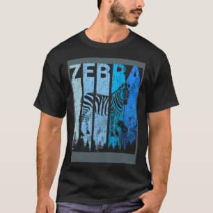 Vintage Retro Love Zebra Silhouette Animal T-Shirt