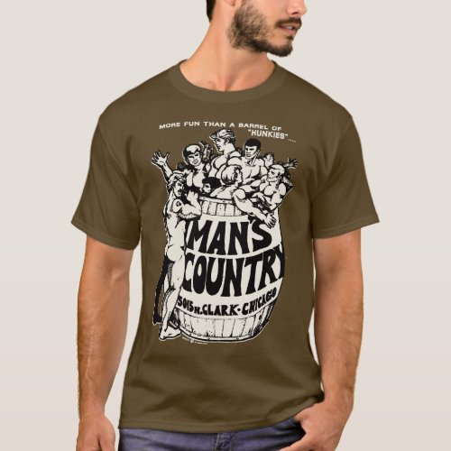 Vintage Retro Mans Country Barrel of Hunkies T_Shirt