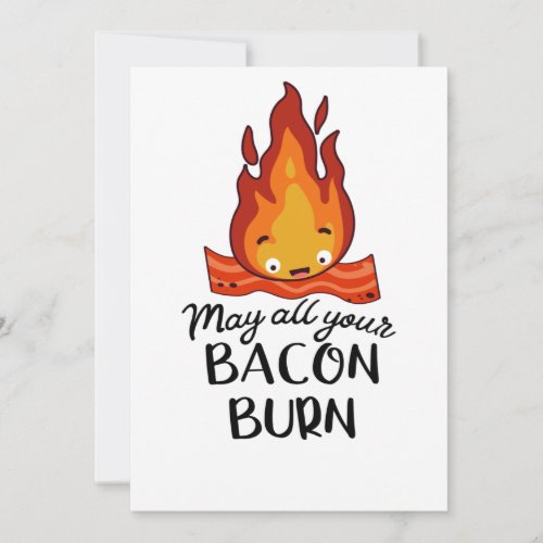 Vintage Retro May All Your Bacon Burn Invitation