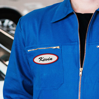 Vintage Retro Mechanic Name Template Patch