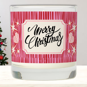 Vintage Retro Merry Christmas Scented Candle
