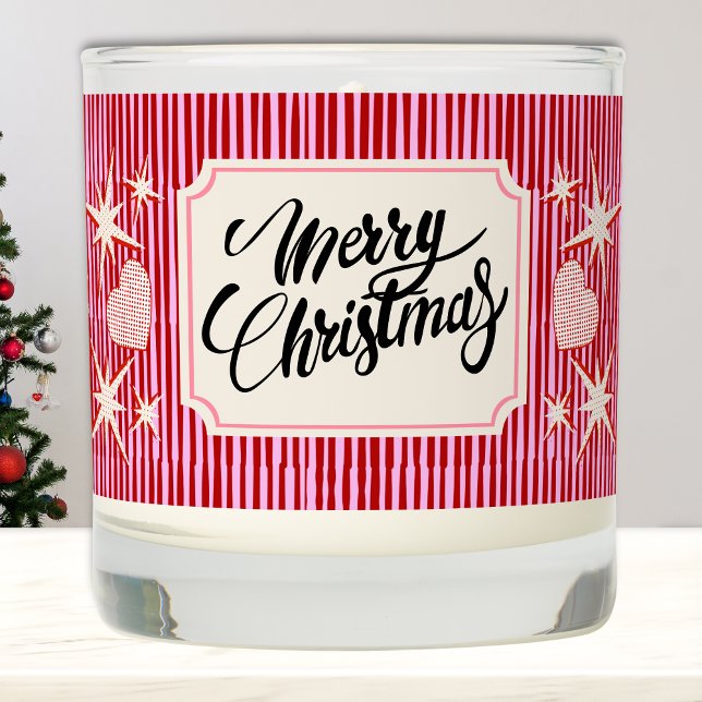 Vintage Retro Merry Christmas Scented Candle (Merry Christmas Vintage Retro Holiday Candle)