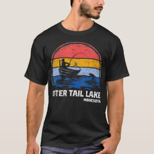 Vintage Retro Minnesota Otter Tail Lake Summer Fis T-Shirt