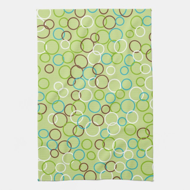 Vintage Retro Mod Lime Kitchen Towel (Vertical)