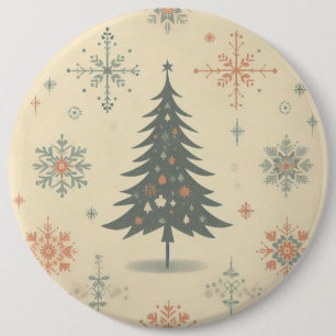 Vintage/Retro modern Christmas/winter Button