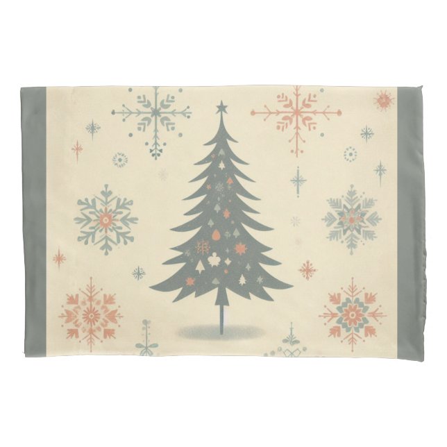 Vintage/Retro modern Christmas/winter Pillow Case (Front)