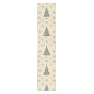 Vintage/Retro modern Christmas/winter Short Table Runner