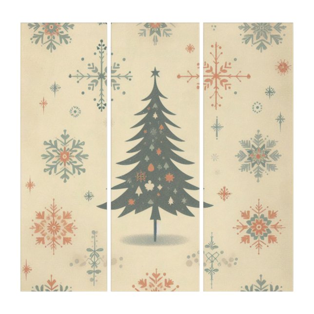 Vintage/Retro modern Christmas/winter Triptych (Front)
