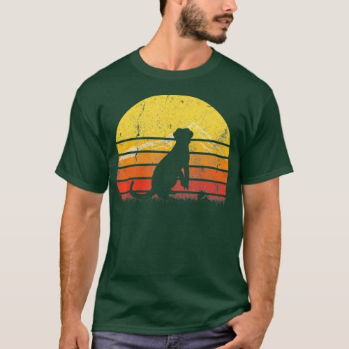 Vintage Retro Mongoose Silhouette Sunset Animal T_Shirt