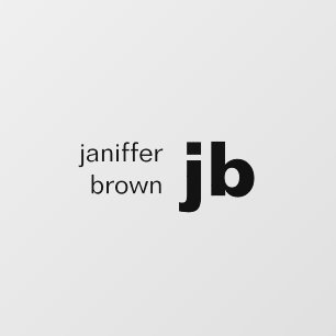Vintage Retro Monogram Typography Nameplate Wall Wall Decal