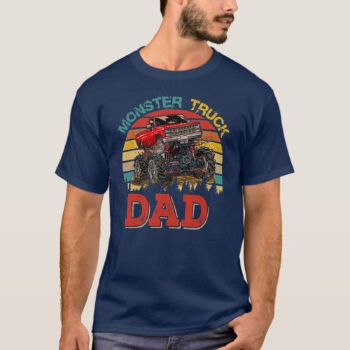 Vintage Retro Monster Truck Dad Driver Lover T_Shirt
