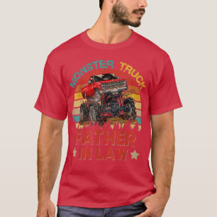 Vintage Retro Monster Truck Father In Law Driver L T-Shirt