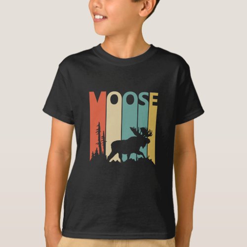 Vintage Retro Moose Gift Idea T_Shirt
