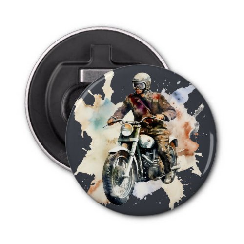 Vintage Retro Motorbike Graphic Art Bottle Opener