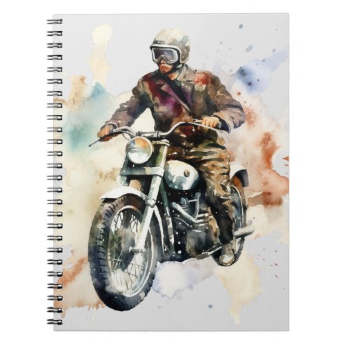 Vintage Retro Motorbike Graphic Art Notebook