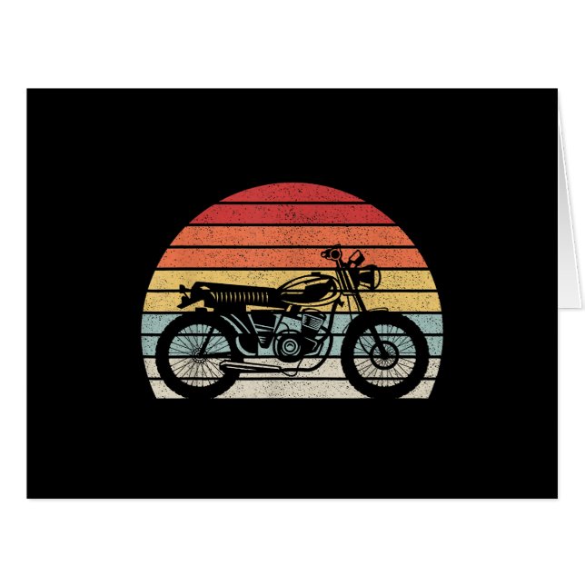 Vintage Retro Motorcycle Cards (Front Horizontal)