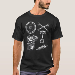 Vintage Retro Motorcycle Garage Motorcycle Parts T-Shirt