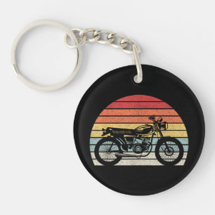 Vintage Retro Motorcycle Keychain