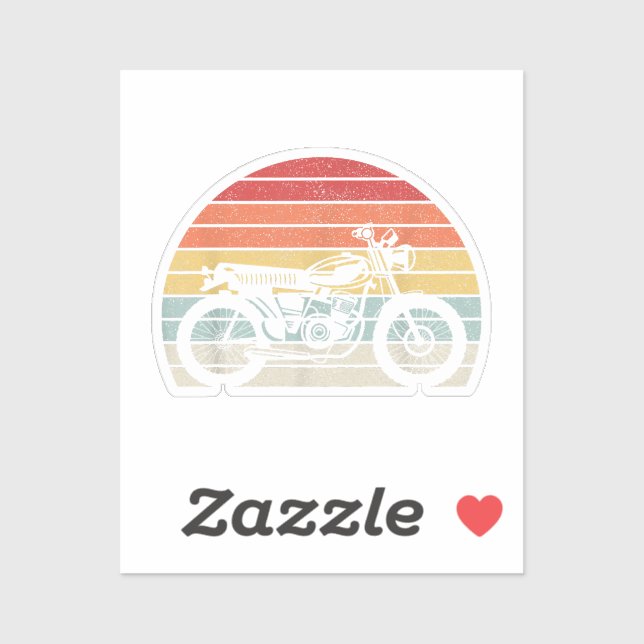Vintage Retro Motorcycle Sticker (Sheet)