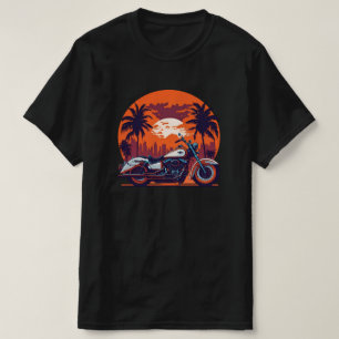 Vintage Retro Motorcycle Sunset Biker Classic  T-Shirt
