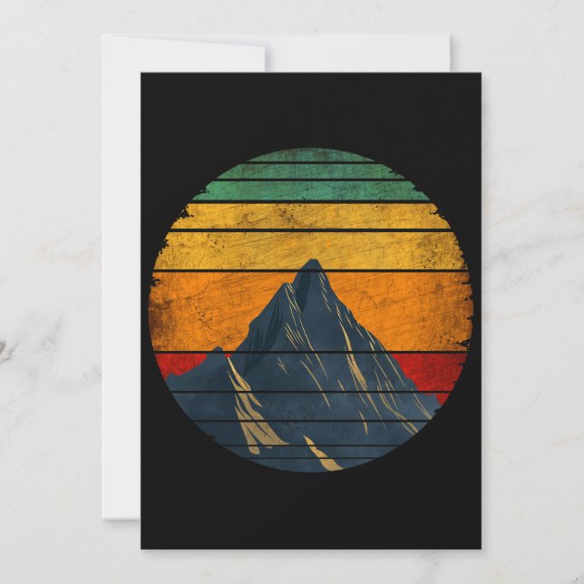 Vintage Retro Mountain Climbing Hiking Mountaineer Invitation (Front)