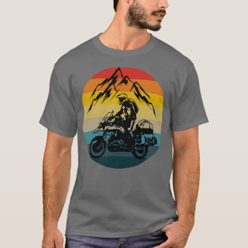 Vintage Retro Mountains Off Road GS Adventure Moto T_Shirt