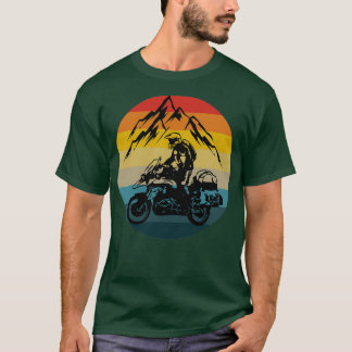 Vintage Retro Mountains Off Road GS Adventure Moto T-Shirt