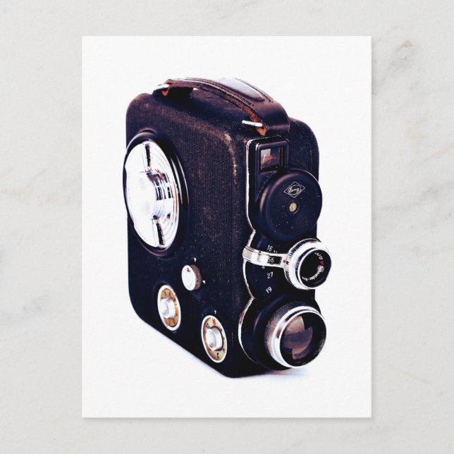 Vintage | Retro Movie Camera Postcard (Front)