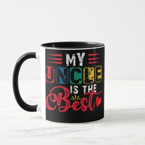 Vintage Retro My Uncle Is The Best Happy Fathers Mug