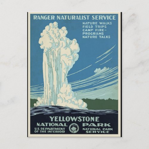 Vintage Retro National Park Travel Tourism Postcard