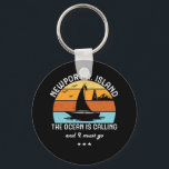 Vintage Retro Newport Rhode Island Sailing Keychain<br><div class="desc">Funny and humorous design for those who love to go sailing on a boat, yacht or ship, good at sea navigation and feeling the wind. Cool vintage and retro merchandise for sailor, ship captain or boat captain. Perfect for recreational sports lover. Wear on your next sailing holiday and vacation. Great...</div>