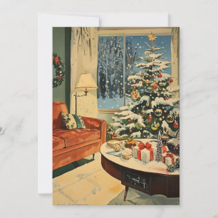Vintage Retro Non Photo Christmas Card